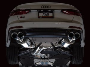 Audi S6 Performance Exhaust - AWE Tuning - Touring Edition, Cat Back - Chrome Silver - `19-`23